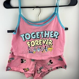 Disney Mickey Mouse Minnie Pluto Donald Duck Goofy Pajama Set Kids Size 2-4